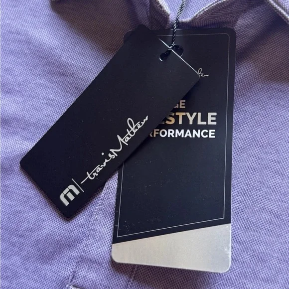 Travis Mathew Golf Polo Shirt Mens XXL Purple NWT The Oceanside Heather Polo - Picture 3 of 8